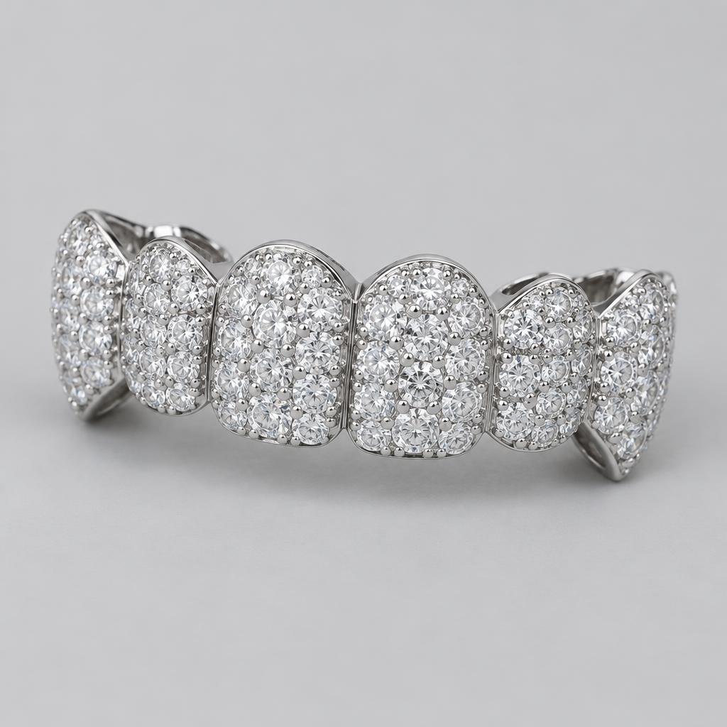 Silver · Natural VVS six-tooth grill design preview